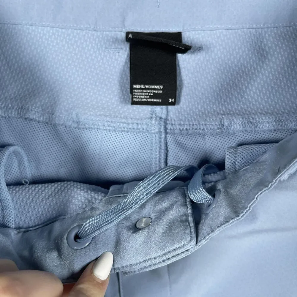 The North Face Chino Shorts Mens 34 Blue Microfiber Polyester Casual Golf